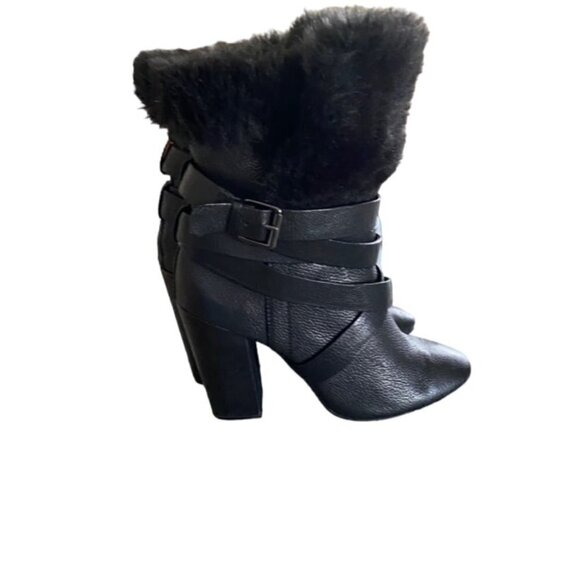 Pour La Victoire Bionda Bootie with Faux Fur Cuff 9 - Picture 6 of 7